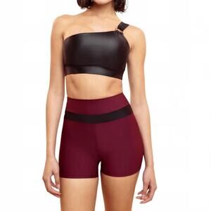 NEW HEROINE SPORT o-bra one-shoulder sports bra in black